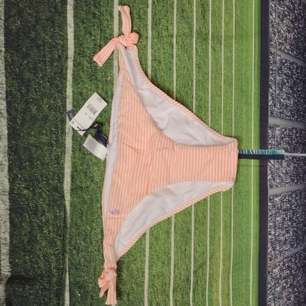 Nwt POLO BY RALPH LAUREN - orange white bikini bottom size XL